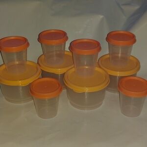 Tupperware SUPER SNACK Cups with Midget Minis 10PC SET / 4x Snack Cups+ 6x Mini